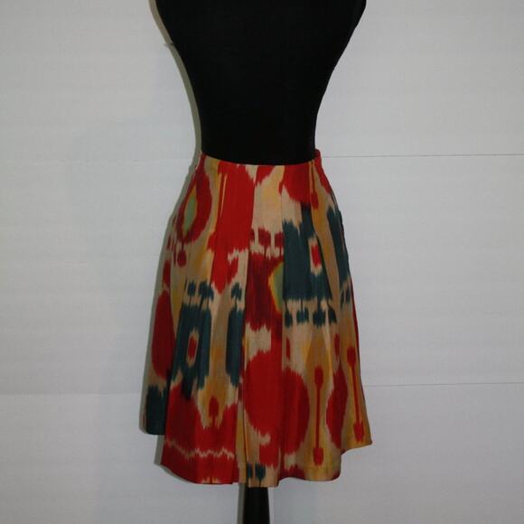 Lauren Ralph Lauren 100% Silk Pleated Skirt Size 6 - Picture 5 of 11